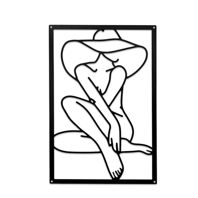 Women Line Art Iron Wall Hanging Decor for Home Aesthetic Easy Installation