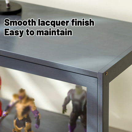 3 Tier Storage Shelf Unit 60x32x106cm Clear Door Durable for Kitchen Garage Use