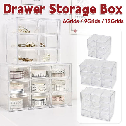 Storage Organizer Box Mini Plastic Desktop Drawers Desk Craft Cabinet For Office