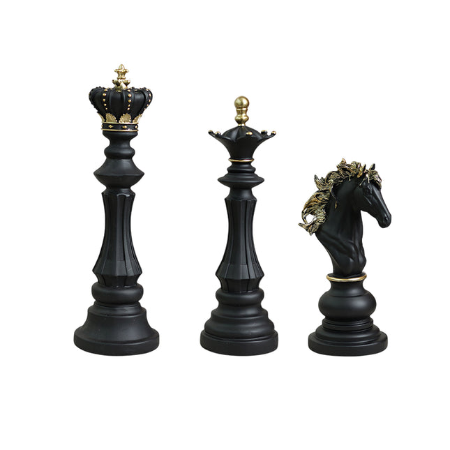 3PCS Chess Table Decoration Ornament for Home Office Desk Decorative Art Craft