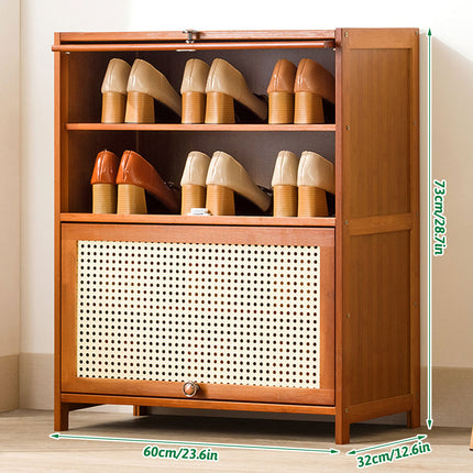 Multi Layer Vertical Entryway Integrated Shoe Cabinet Space Saving Dustproof