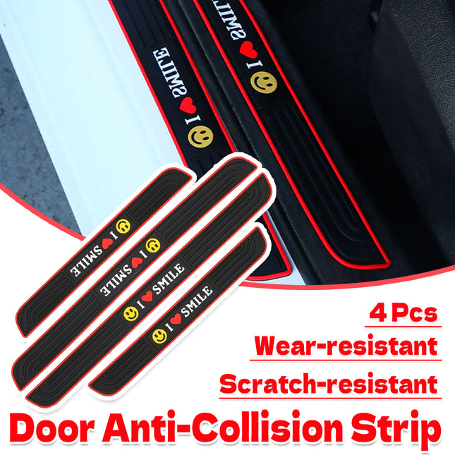 4PCS Car Threshold Bar Sticker Pedal Strip Anti Collision Door Sill Protector