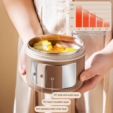 Lunch Box Food Container Thermal Warmer Hot Student Bento Insulated Soup Cup