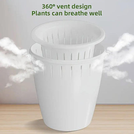 6pcs Self Watering Flowerpot Breathable Planter Indoor Outdoor Garden Basin