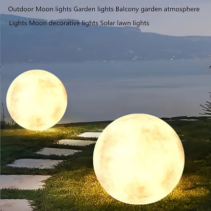 Solar Landscape Lights Moon Shaped Outdoor Garden Decor LED Waterproof Durable