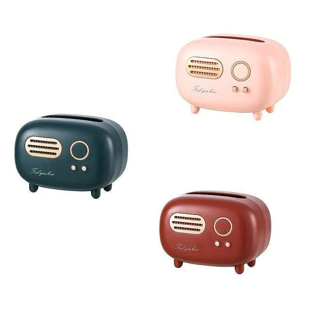 Vintage Radio Tissue Box Household Tissue Holder Drawing Case Home Organizer