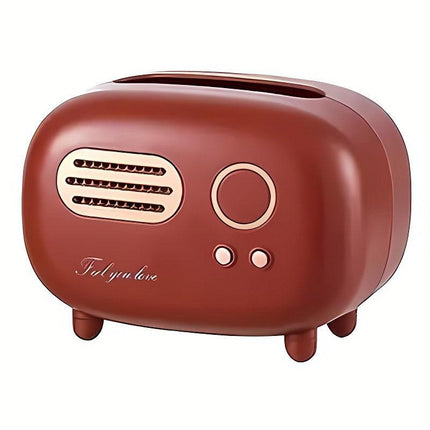 Vintage Radio Tissue Box Household Tissue Holder Drawing Case Home Organizer