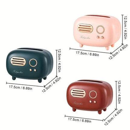 Vintage Radio Tissue Box Household Tissue Holder Drawing Case Home Organizer