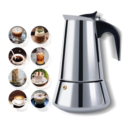 300ml Stainless Steel Moka Pot Coffee Maker Espresso Maker Durable HeatResistant