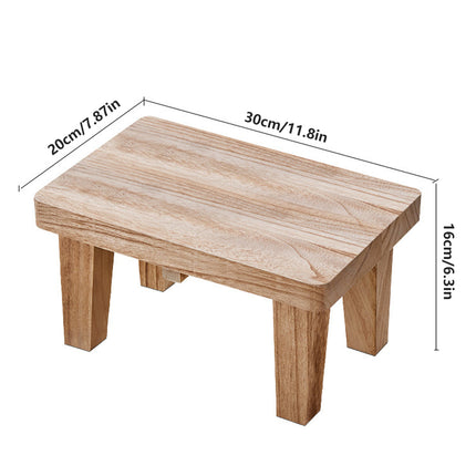 Solid Wood Small Bench Living Room Low Stool Shoe Bench Sturdy Durable Practical