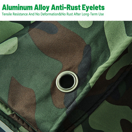 Camouflage Tarpaulin Tarp Cover Outdoor Rainproof Ground Sheet Heavy