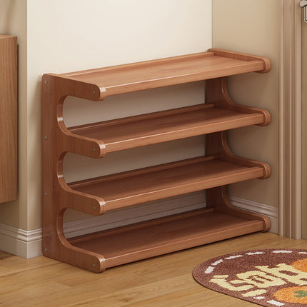 Small 4-Tier Shoe Rack Compact Shoe Storage Dustproof Space Saving Durable