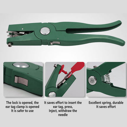 Cattle Ear Tag Applicator Pliers Livestock Marking Hole Plier Animal Tagger