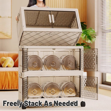 Plastic Multi Layer Foldable Storage Cabinet 5-Tier Dustproof Space Saving