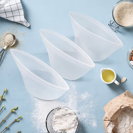 3Pcs Food-Grade Silicone Storage Bags With Zip Seal Reusable Freezer Pouch Use