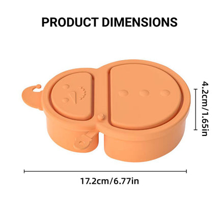 5Pcs Kids Double Compartment Snack Container Portable Snack Boxes with Lids