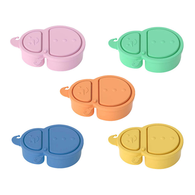 5Pcs Kids Double Compartment Snack Container Portable Snack Boxes with Lids