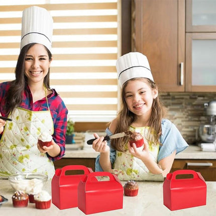50pcs Portable Pastry Box Bakery Cake Box Takeaway Packing Boxes for Pastries