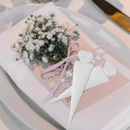 Cone Candy Boxes 50pcs Ice Cream Shape Gift Boxes Party Favour Treat Packaging