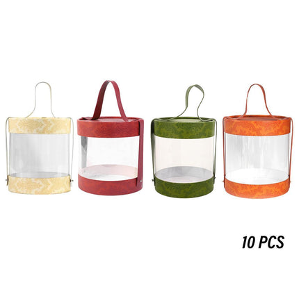 Portable Transparent Hug Bucket Dessert Cookie Boxes 10pcs Gift Candy Storage