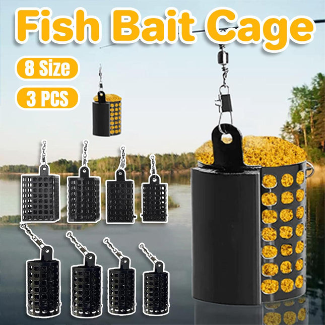 3pcs Bait Cage Attachment Tool Fishing Nesting Device for Outdoor Angling Use