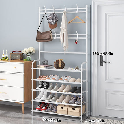 Integrated Coat And Shoe Storage Rack All In One Space Saving Sturdy Durable