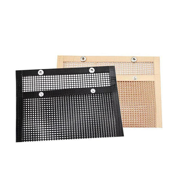 27*22CM Bbq Barbeque Mesh Bag Grill Grid Nonstick Reusable Grilling Baking Net - Aimall
