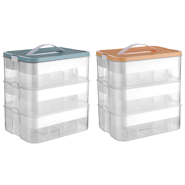 3Layer Storage Box Large Capacity Toy Organizer Building Block Storage Container