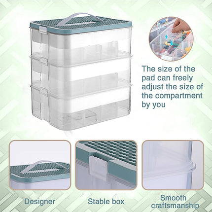 3Layer Storage Box Large Capacity Toy Organizer Building Block Storage Container
