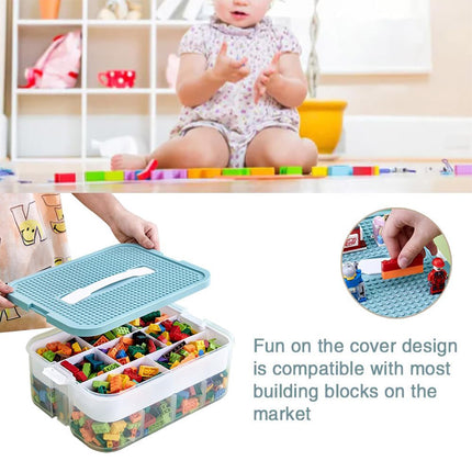 3Layer Storage Box Large Capacity Toy Organizer Building Block Storage Container