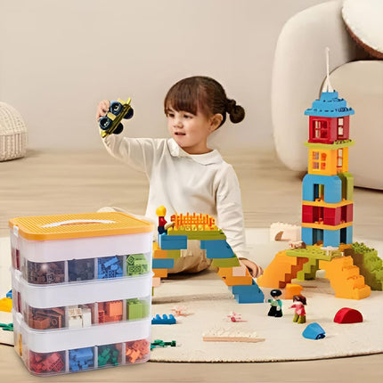3Layer Storage Box Large Capacity Toy Organizer Building Block Storage Container