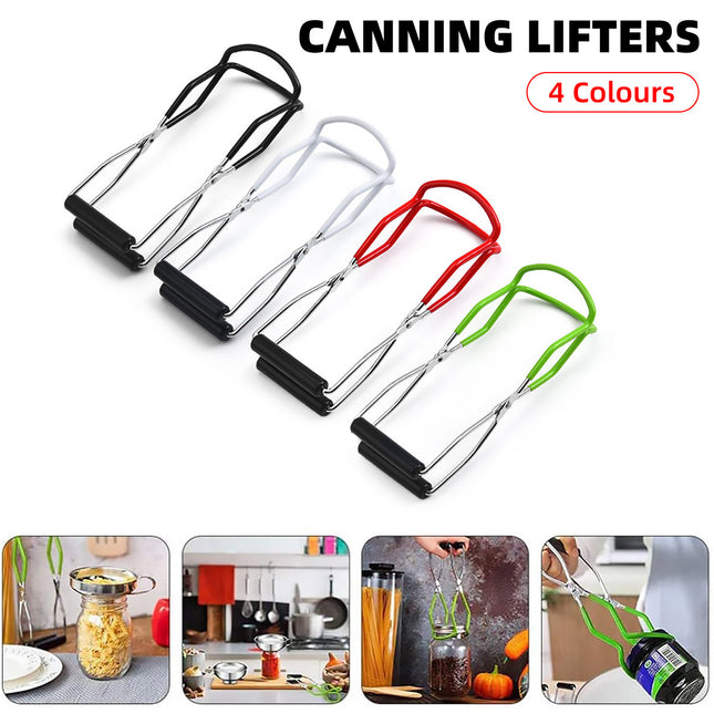 Stainless Steel Canning Jar Lifter Anti-Slip Lifting Tongs Gripper Anti-scalding