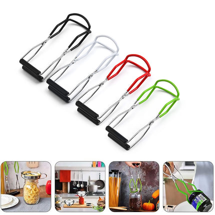Stainless Steel Canning Jar Lifter Anti-Slip Lifting Tongs Gripper Anti-scalding
