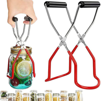 Stainless Steel Canning Jar Lifter Anti-Slip Lifting Tongs Gripper Anti-scalding