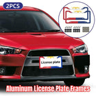 2pcs Aluminium Alloy License Plate Frame Number Plate Bezel Car Accessories