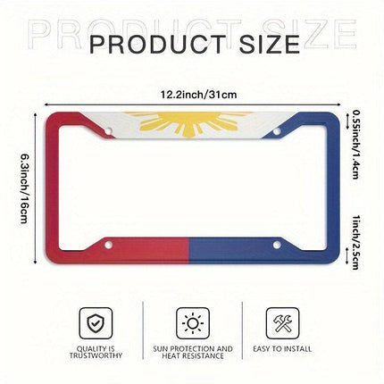 2pcs Aluminium Alloy License Plate Frame Number Plate Bezel Car Accessories