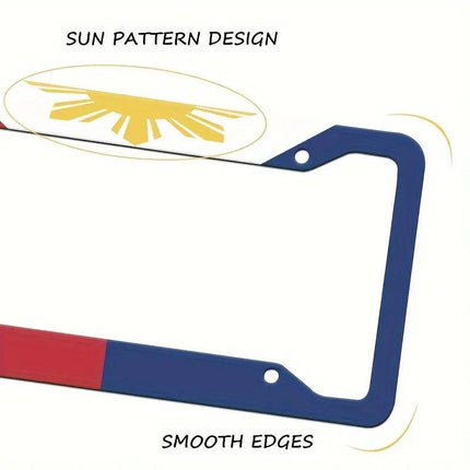 2pcs Aluminium Alloy License Plate Frame Number Plate Bezel Car Accessories