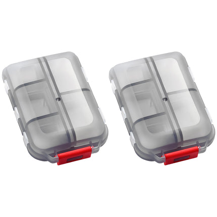 Small Pill Case Vitamin Holder Container 6/10Compartments Double Layer Holder