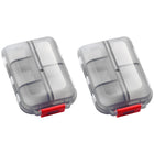 Small Pill Case Vitamin Holder Container 6/10Compartments Double Layer Holder