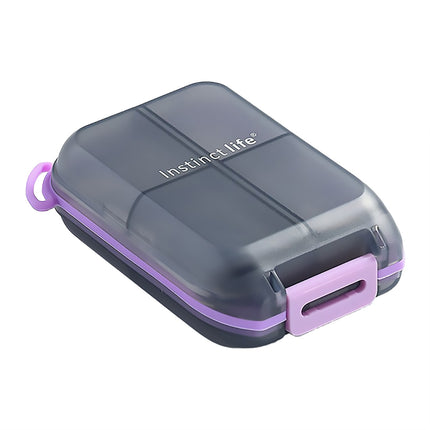 Small Pill Case Vitamin Holder Container 6/10Compartments Double Layer Holder