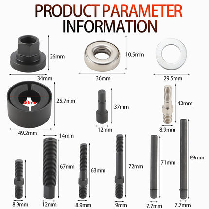 12PCS Power Steering Wheel Pulley Removal Tool Professional Automotive Repair