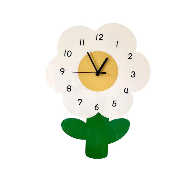 Flower Shape Wall Clock for Kitchen Living Room Bedroom Wall Decor Gift