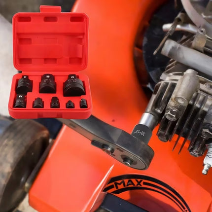 8Pcs Impact Socket Adapter and Reducer Set Conversion Ratchet Spanner Kit