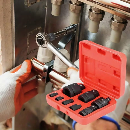 8Pcs Impact Socket Adapter and Reducer Set Conversion Ratchet Spanner Kit