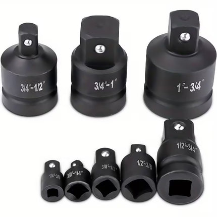 8Pcs Impact Socket Adapter and Reducer Set Conversion Ratchet Spanner Kit