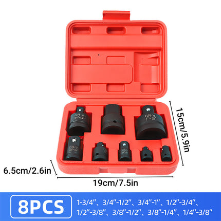 8Pcs Impact Socket Adapter and Reducer Set Conversion Ratchet Spanner Kit