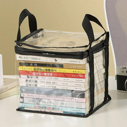 3pcs Book Organizer Storage Box Transparent Large Capacity Textbook Bag School