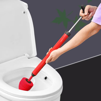2PCS Toilet Plunger Vacuum Pump Powerful Clog Remover Sewer Drain Unclogging Tool