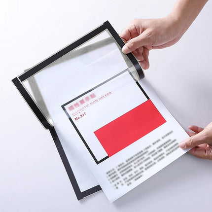 6PCS Magnetic Display Frame A4 Wall Mount Sticker For Certificate Photo Decor