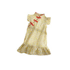 Girls Cheongsam Skirt Floral Dress Traditional Chinese Style Summer Outfit